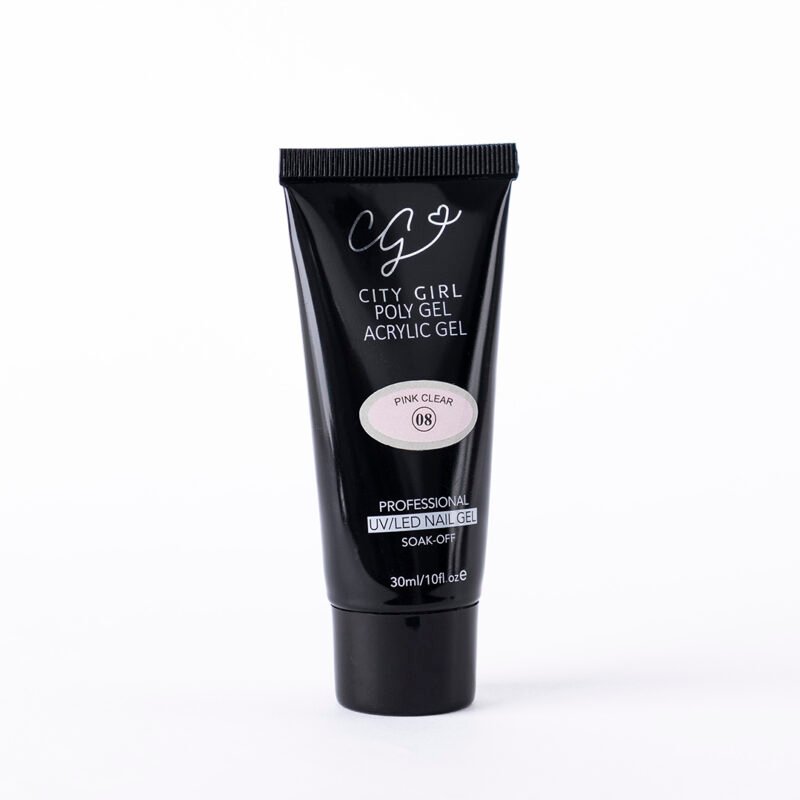 POLYGEL 30ML CITY GIRL - #08 PINK CLEAR - Imagen 2