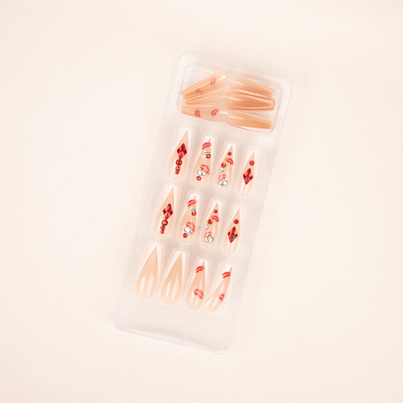 UÑAS PRESS ON CON STRASS - 24PCS - Imagen 2