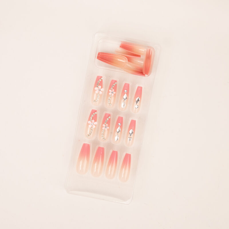 UÑAS PRESS ON CON STRASS - 24PCS - Imagen 4