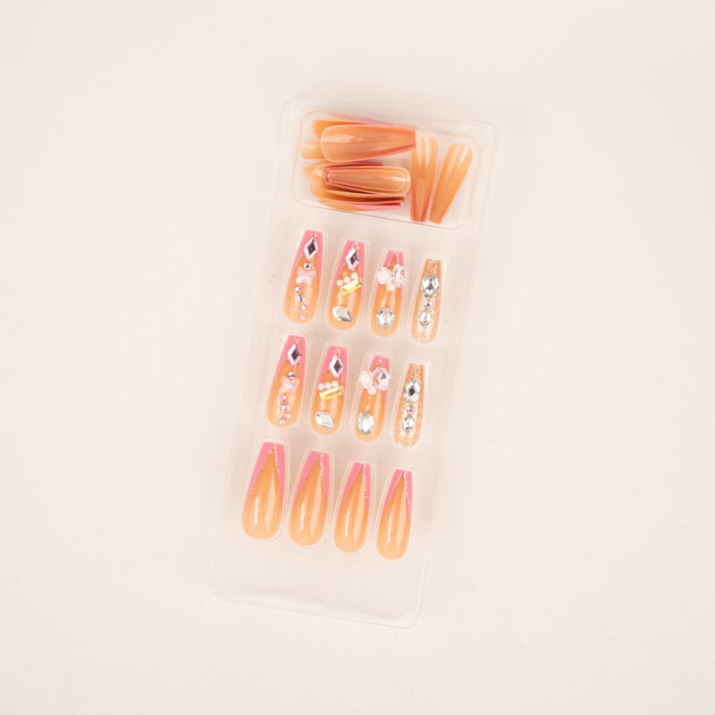 UÑAS PRESS ON CON STRASS - 24PCS - Imagen 5