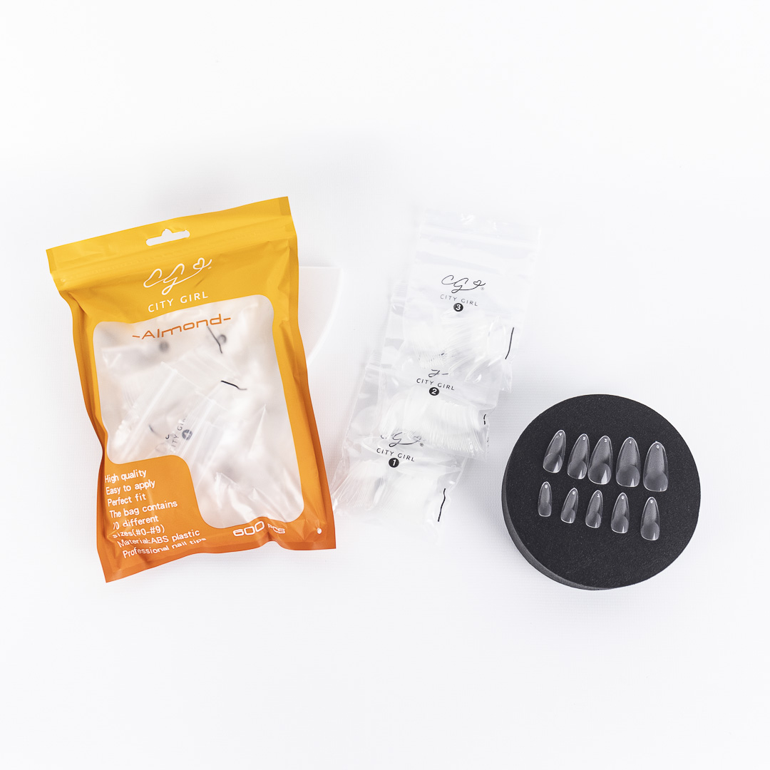 TIPS SOFT GEL ALMENDRA EN BOLSA 600PCS - CITY GIRL