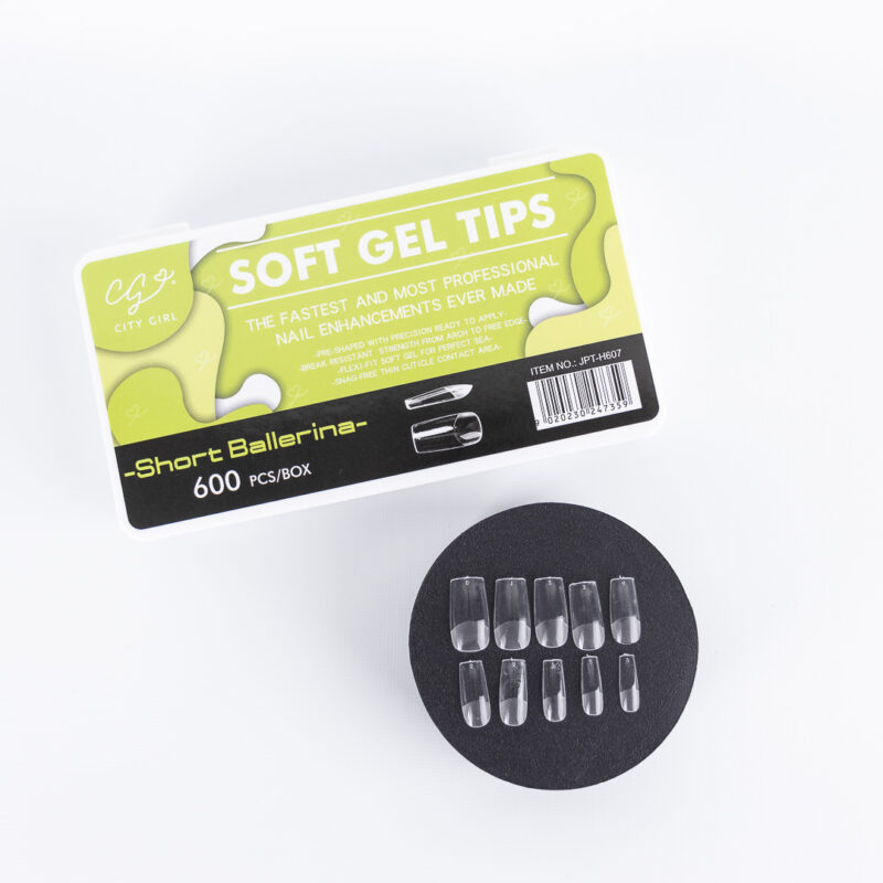CAJA TIPS SOFTGEL BALLERINA CORTA 600PCS - CITY GIRL