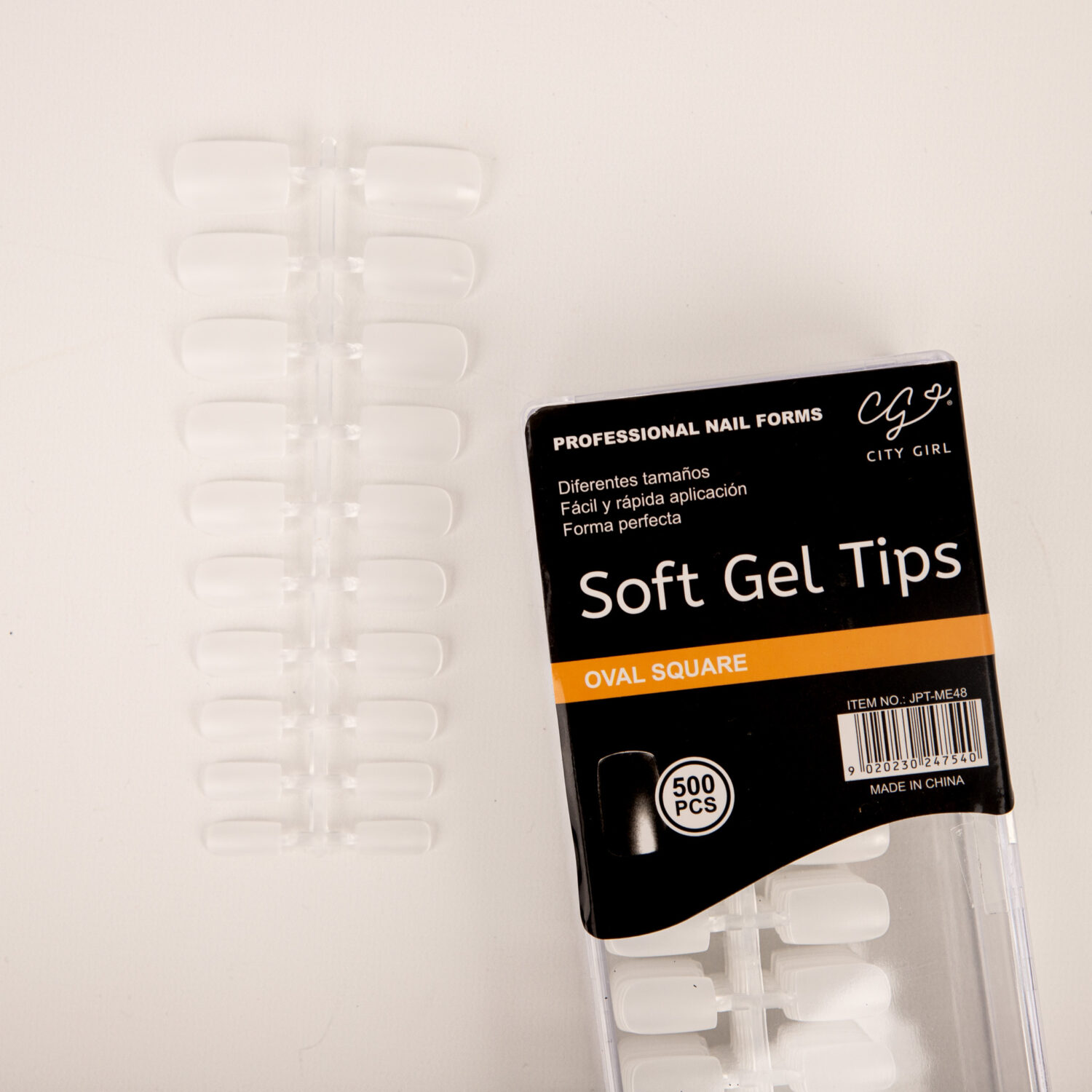 TIPS SOFT GEL CUADRADOS 504 PCS – CITY GIRL