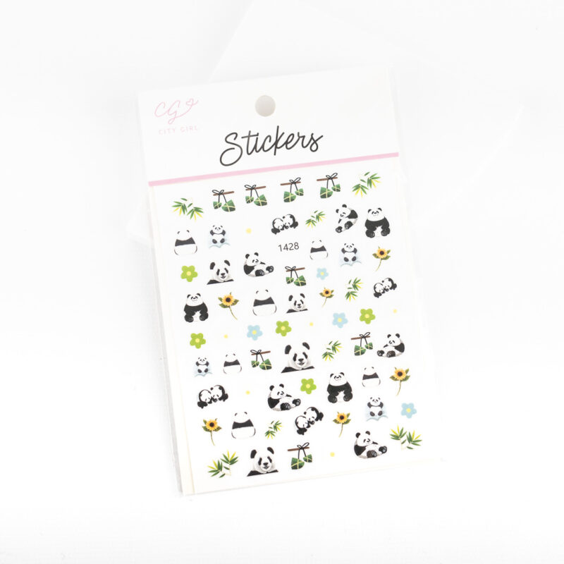 STICKERS PANDA PARA UÑAS