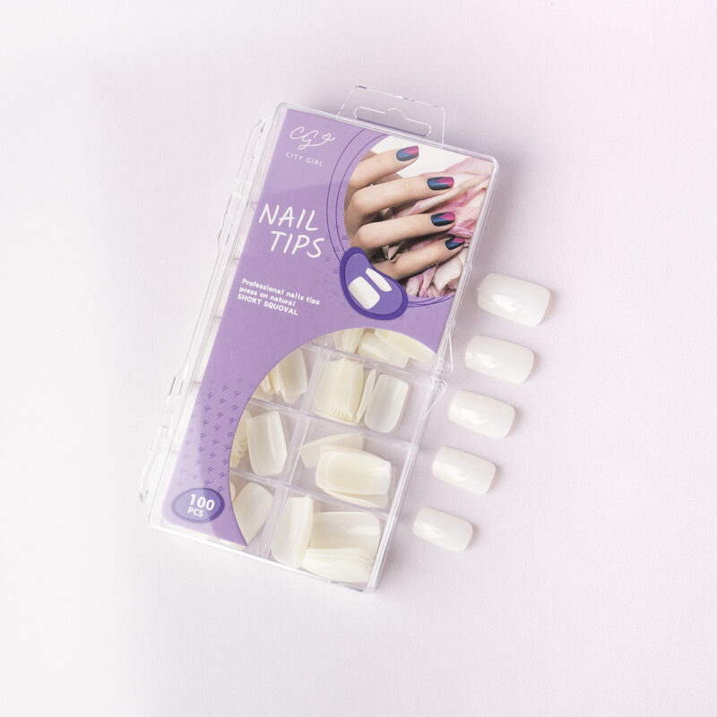 TIPS SOFT GEL CUADRADOS CORTOS 100PCS