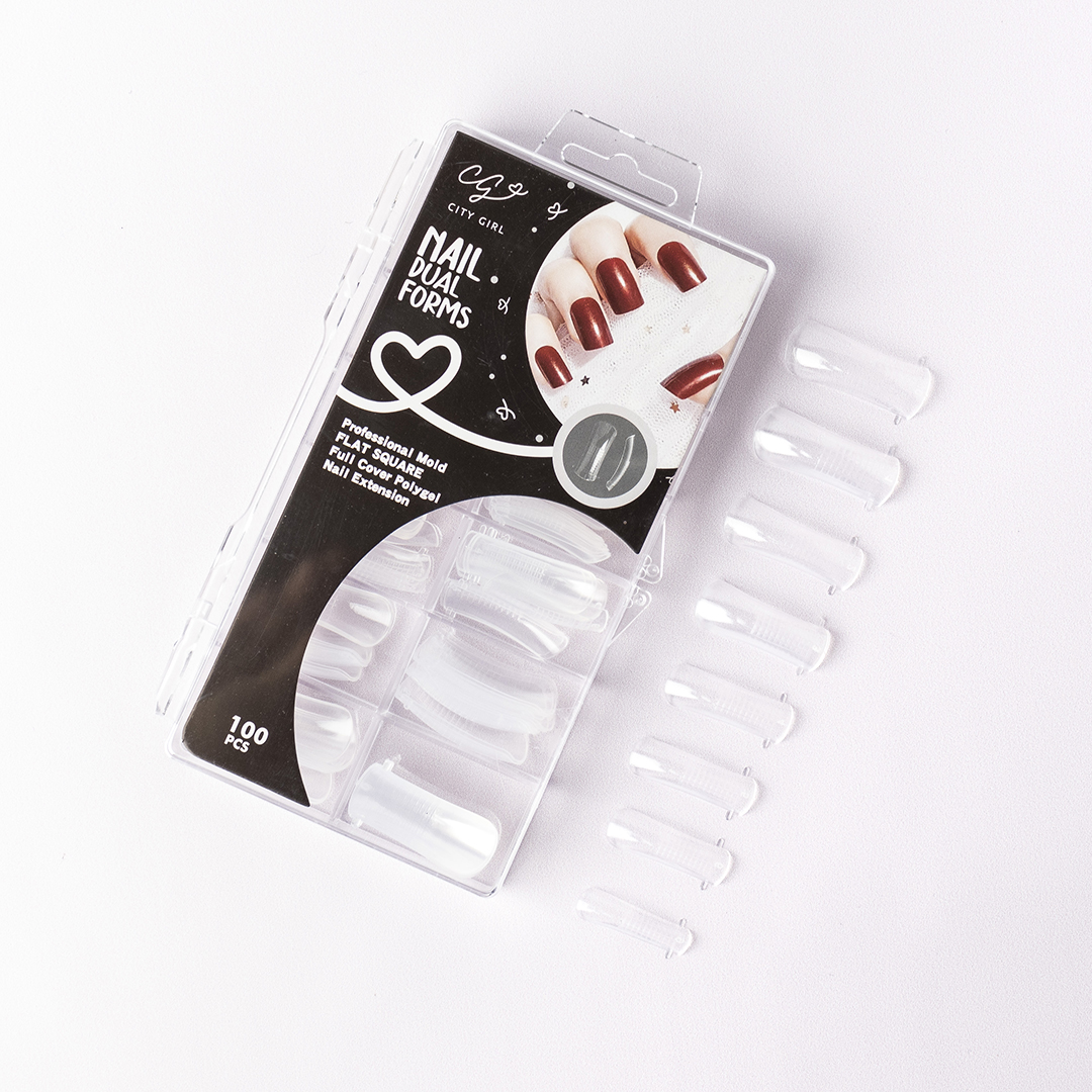CAPSULAS DUAL CUADRADOS CURVOS 100PCS - CITY GIRL