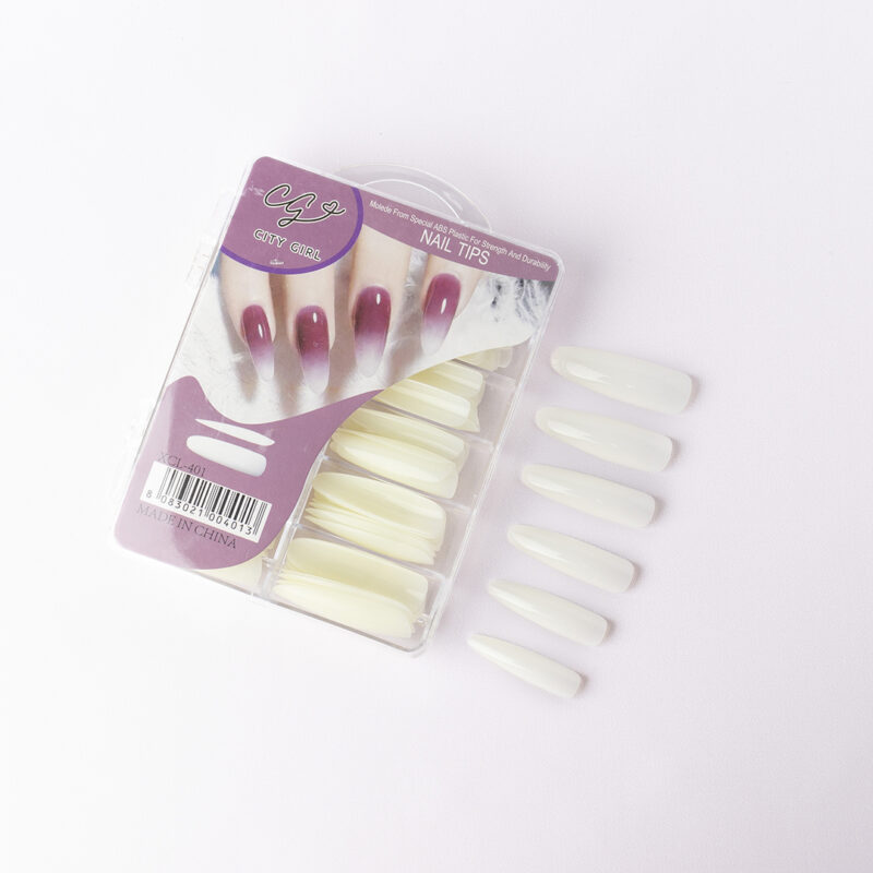 TIPS SOFT GEL OVAL XL BLANCOS 100PCS - CITY GIRL