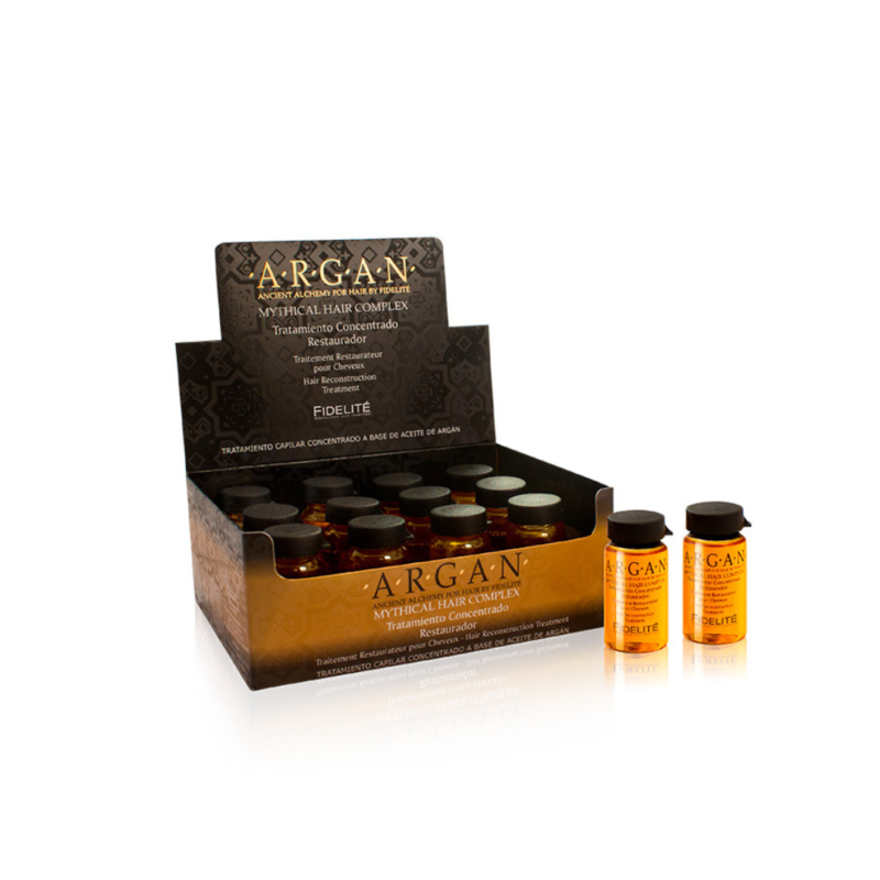 AMPOLLAS TRATAMIENTO RESTAURADOR ARGÁN PARA CABELLO 12U DE 15ml
