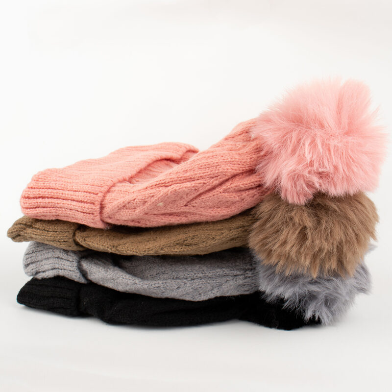 GORRO INVIERNO CON POMPOM DAMA - Imagen 2