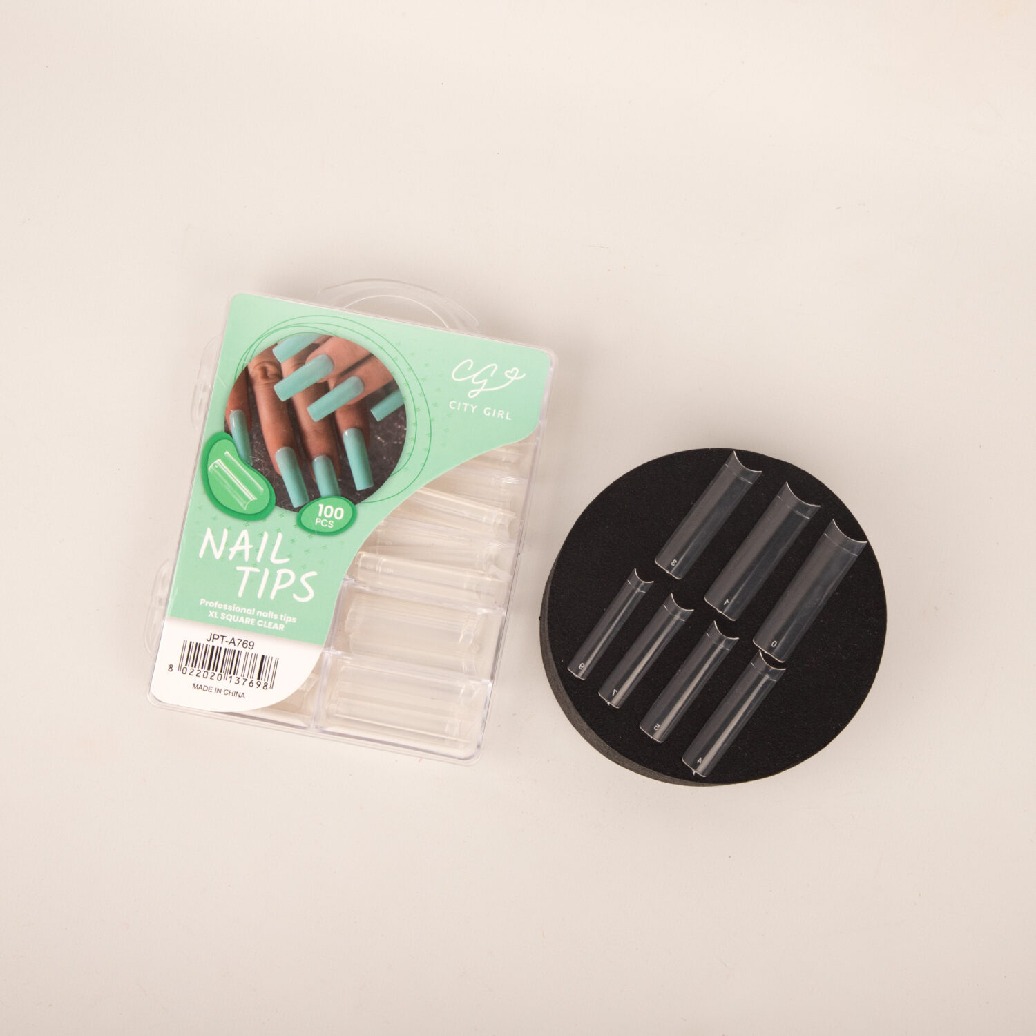TIPS SONRISA PARA ESCULPIR CUADRADOS XL 100PCS - CITY GIRL
