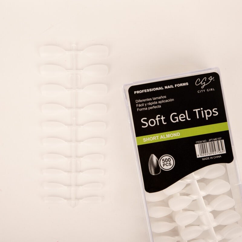 TIPS SOFT GEL ALMENDRA CORTA 504 PCS – CITY GIRL