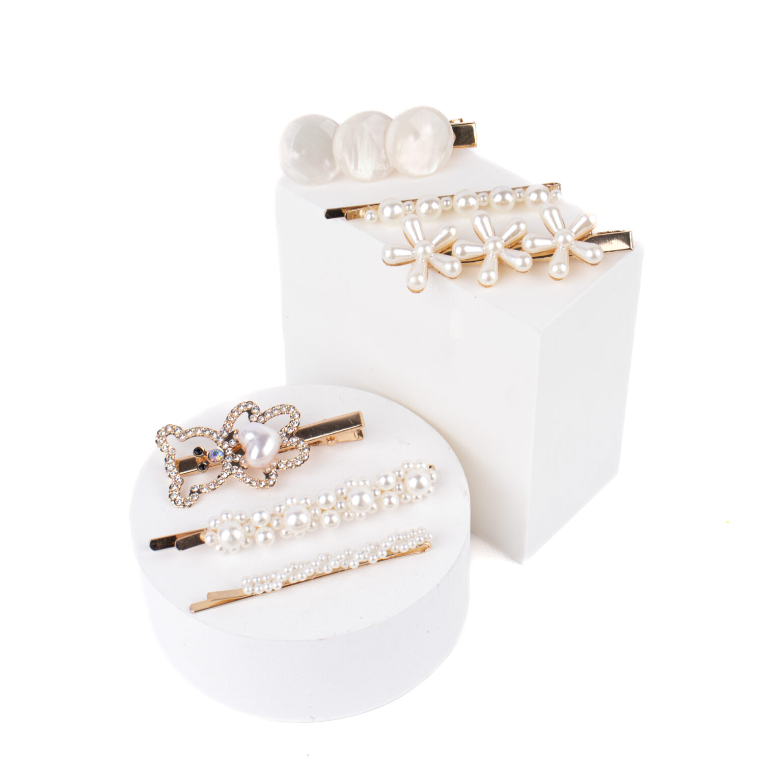 HEBILLAS PERLAS/STRASS 3PCS
