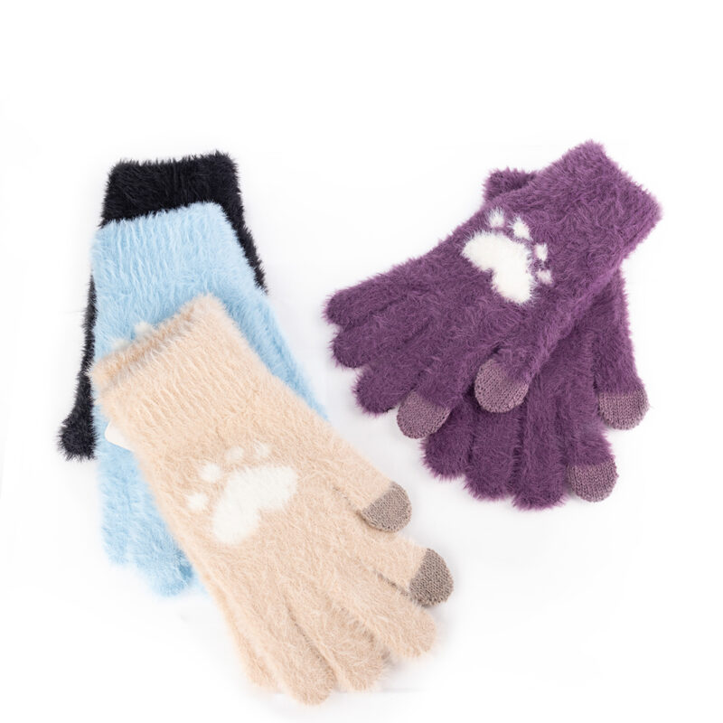GUANTES PELUDITOS HUELLITA CORAZON - Imagen 2