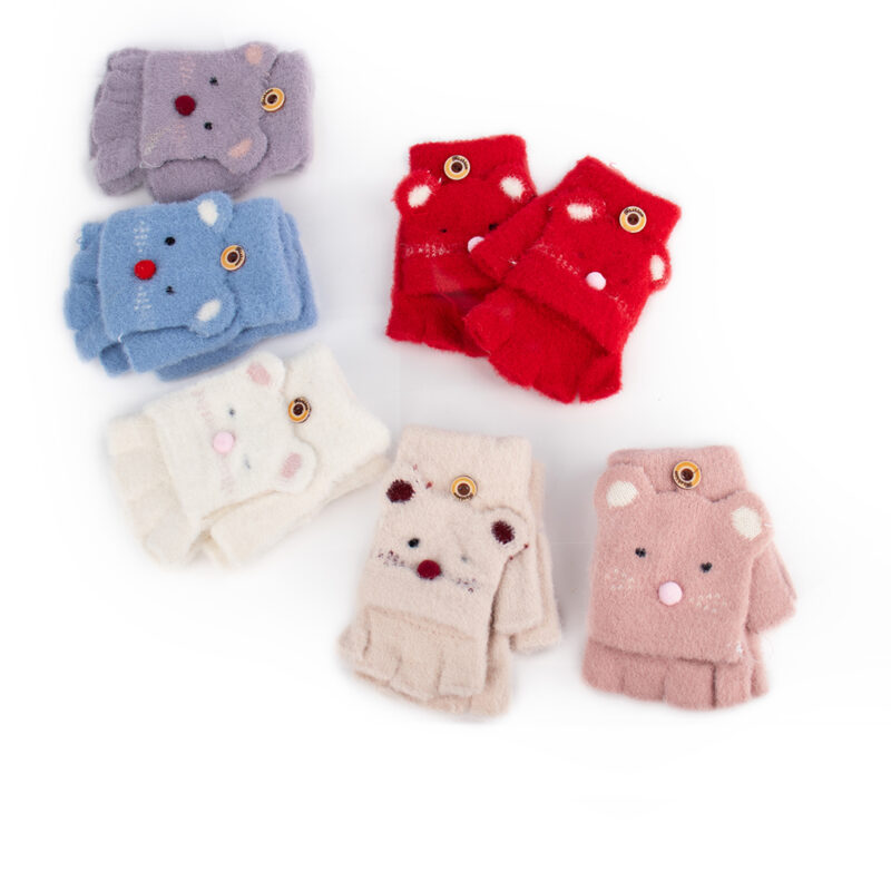 GUANTES NIÑO MEDIO DEDO 11 CM + TAPITA RATONCITO