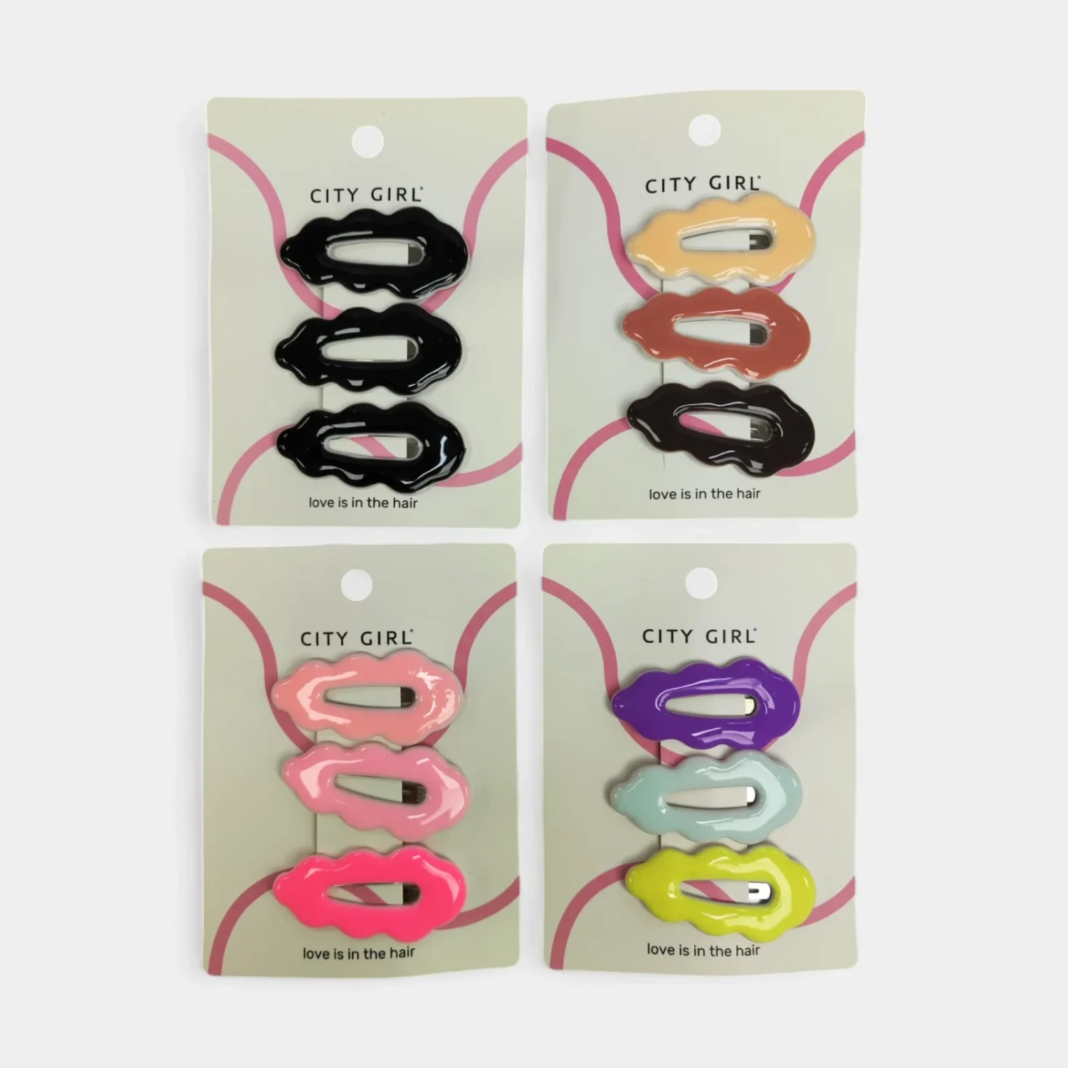 HEBILLAS 3PCS CITY GIRL