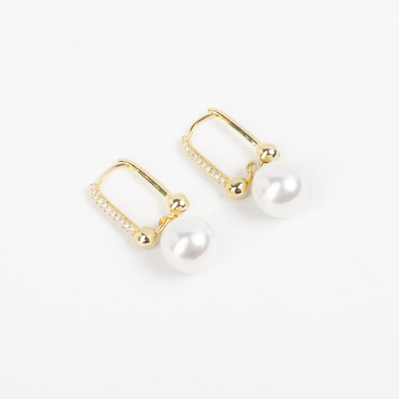 AROS CON PERLA COLGANTE - CITY GIRL - Imagen 2