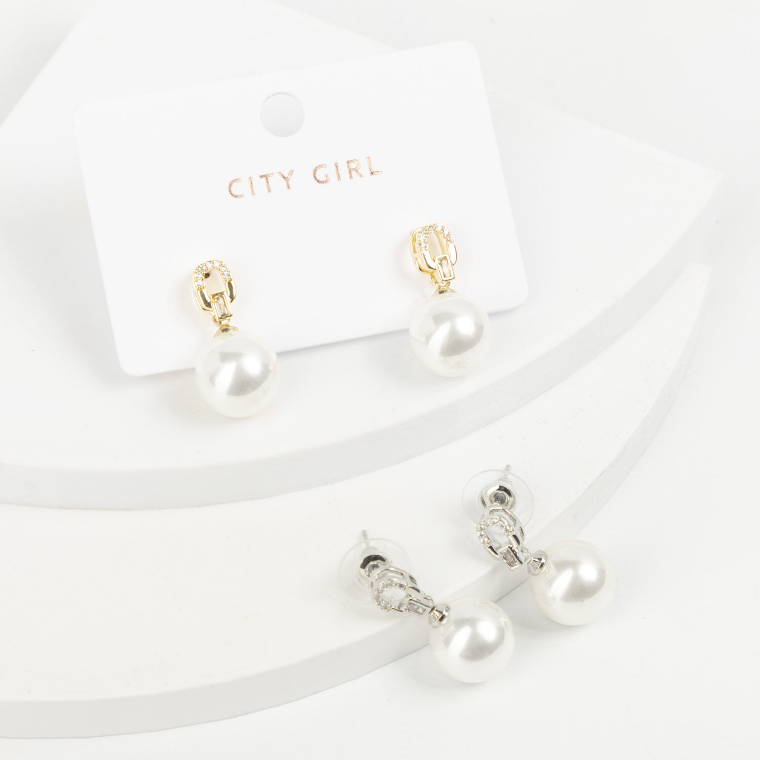 AROS PERLA COLGANTE - CITY GIRL