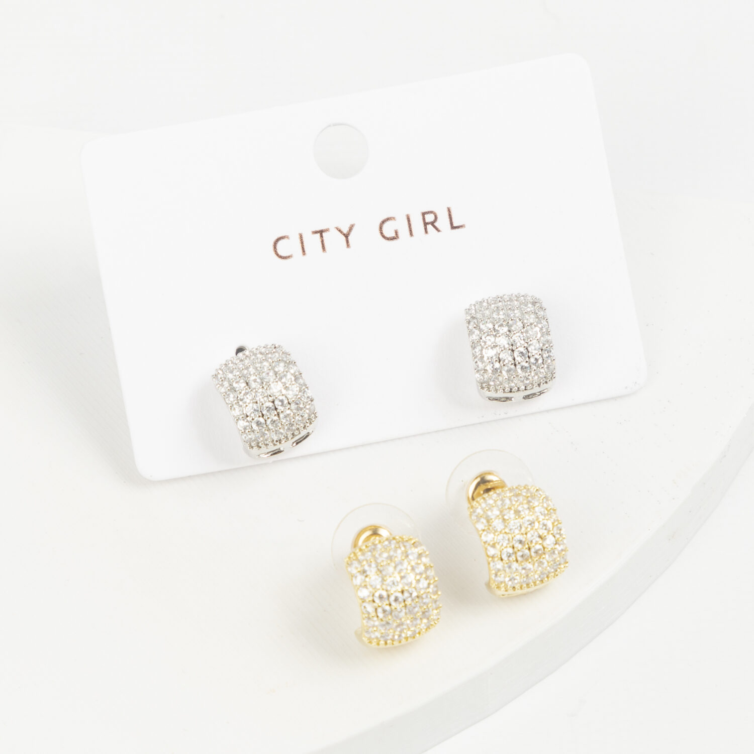 AROS CON STRASS - CITY GIRL