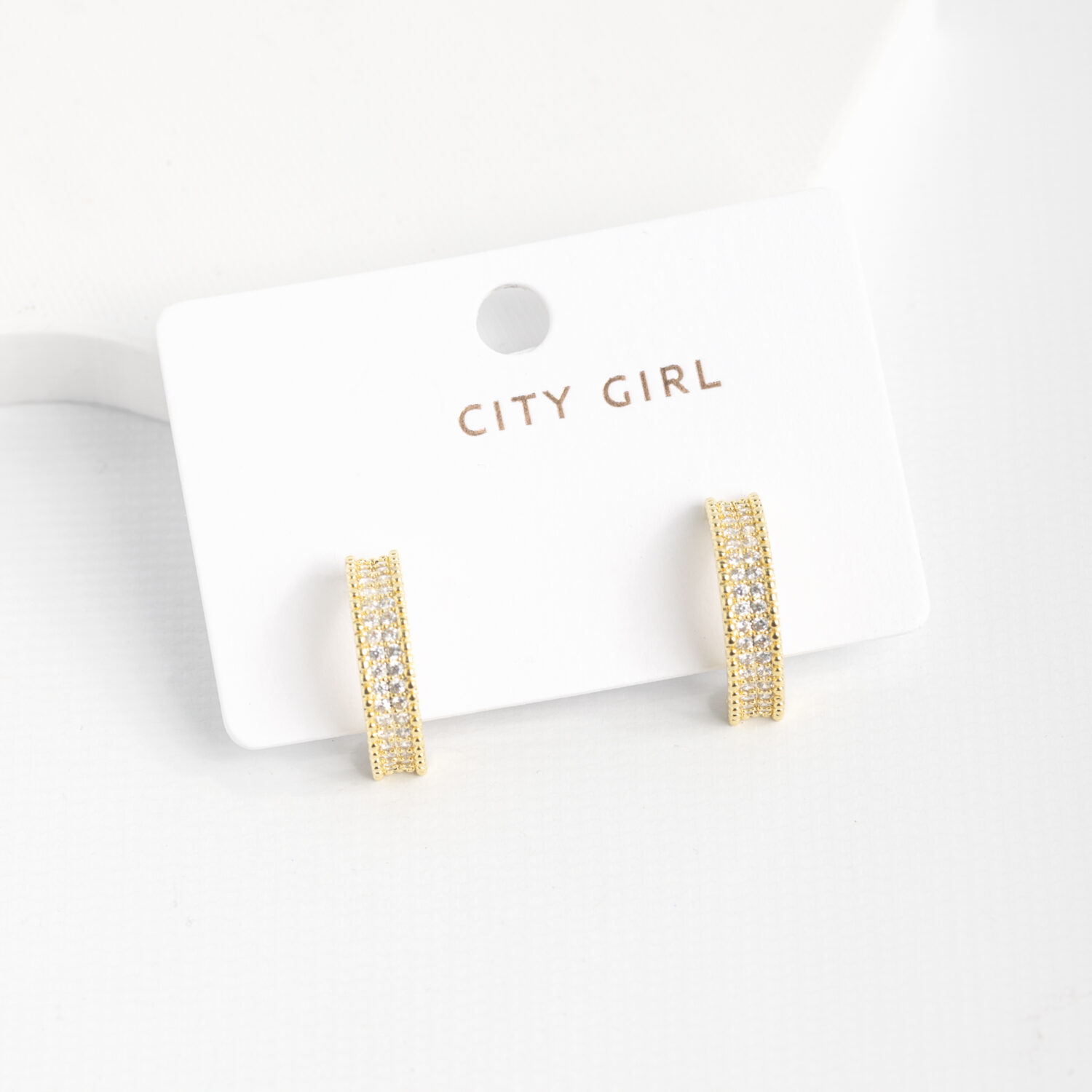 AROS MEDIA ARGOLLA CON STRASS - CITY GIRL