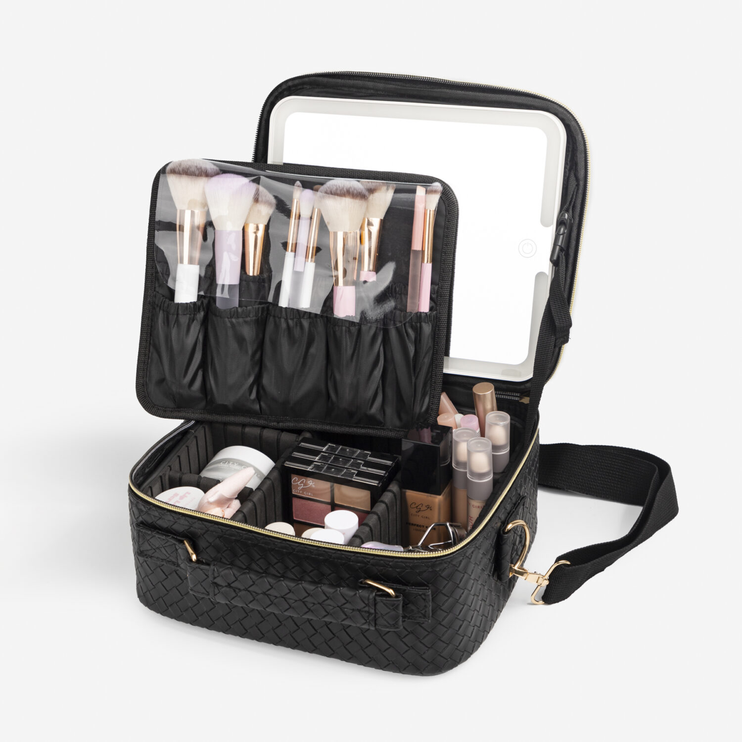 MALETIN ORGANIZADOR CON ESPEJO LED