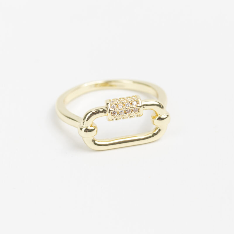 ANILLO CADENA CON STRASS - VARIOS MODELOS - Imagen 2