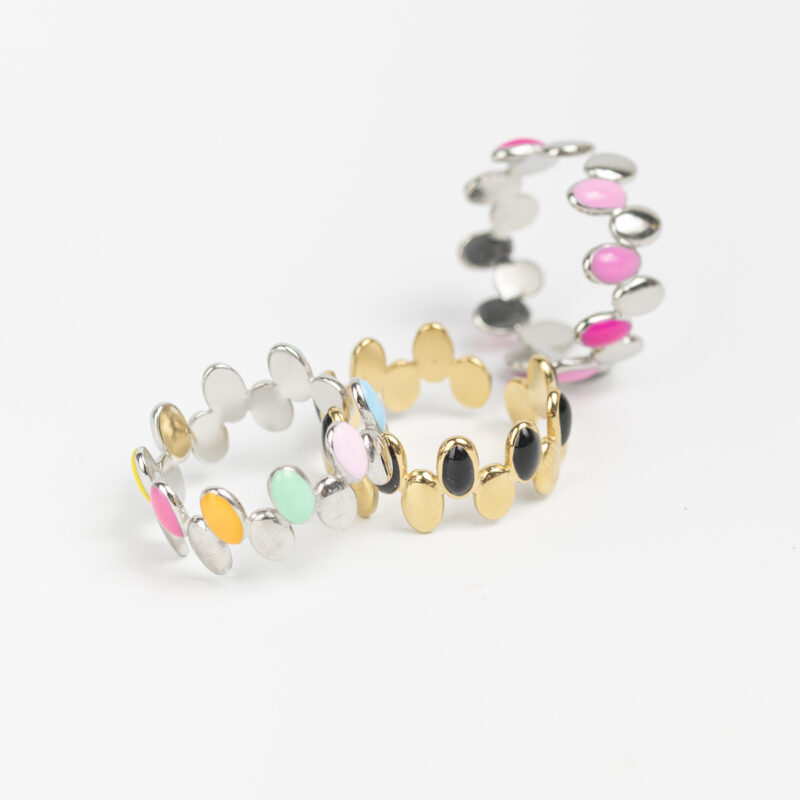 ANILLO COLORES ACERO