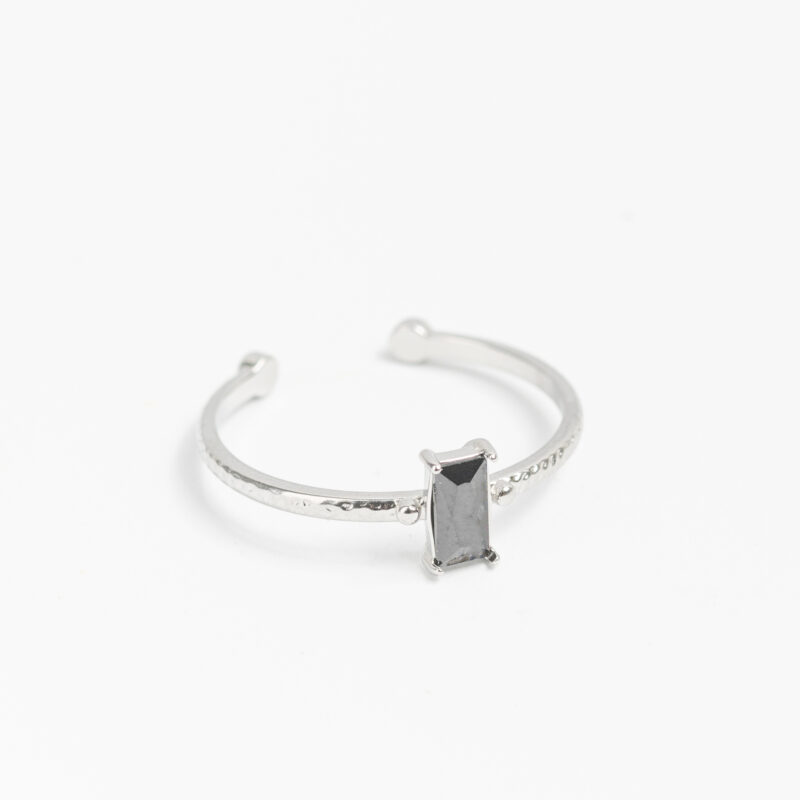 ANILLO ACERO CON STRASS CUADRADO - VARIOS COLORES - Imagen 4