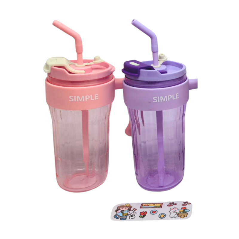 VASO SIMPLE CON MANIJA Y STICKERS - CITY GIRL