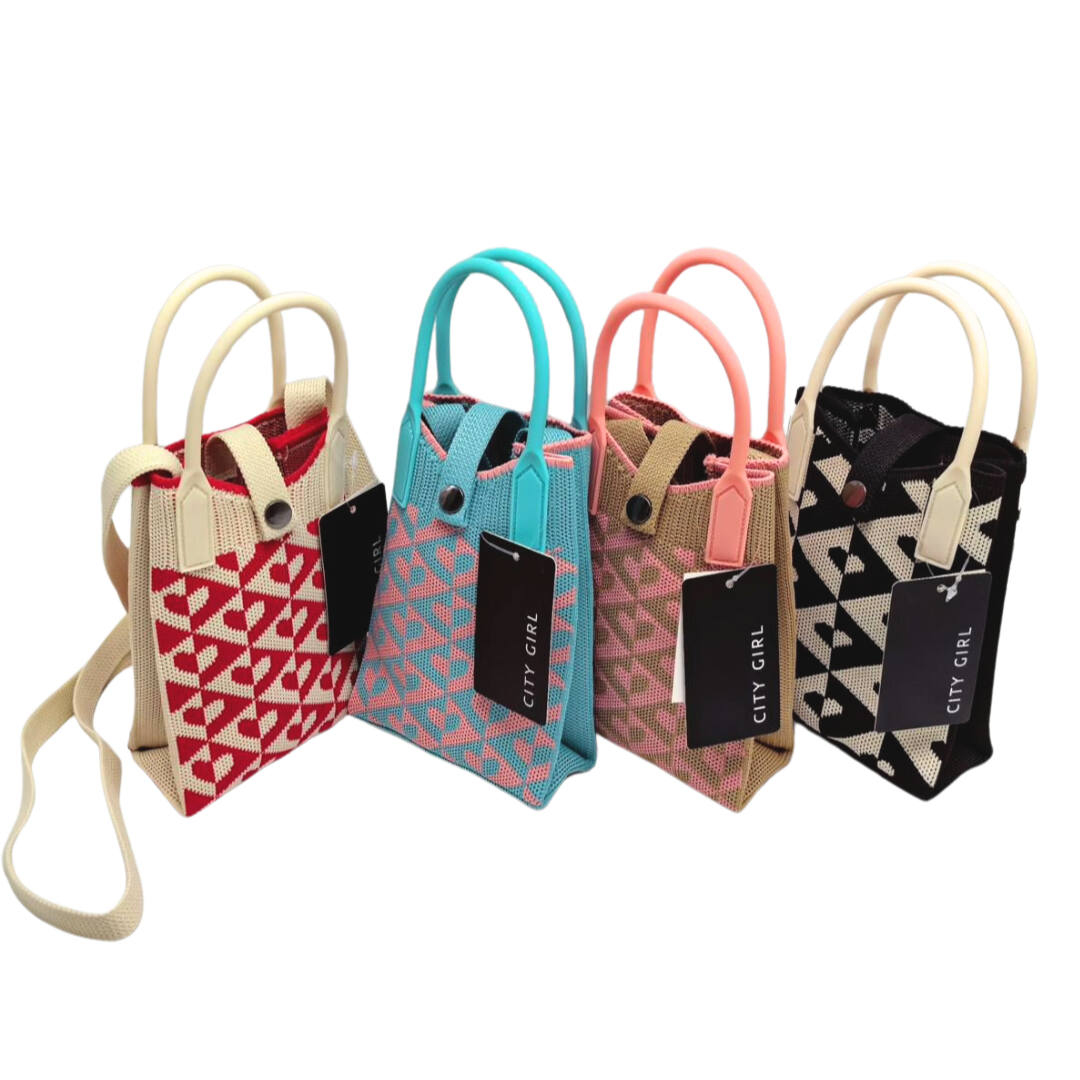 CARTERA DE TELA ESTAMPADA - CITY GIRL