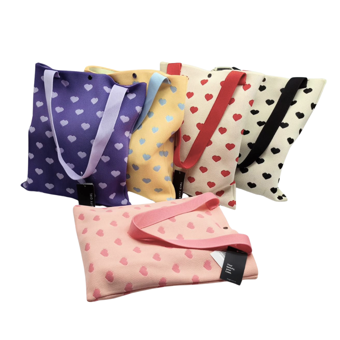 BOLSA DE TELA MINI CORAZONES - CITY GIRL