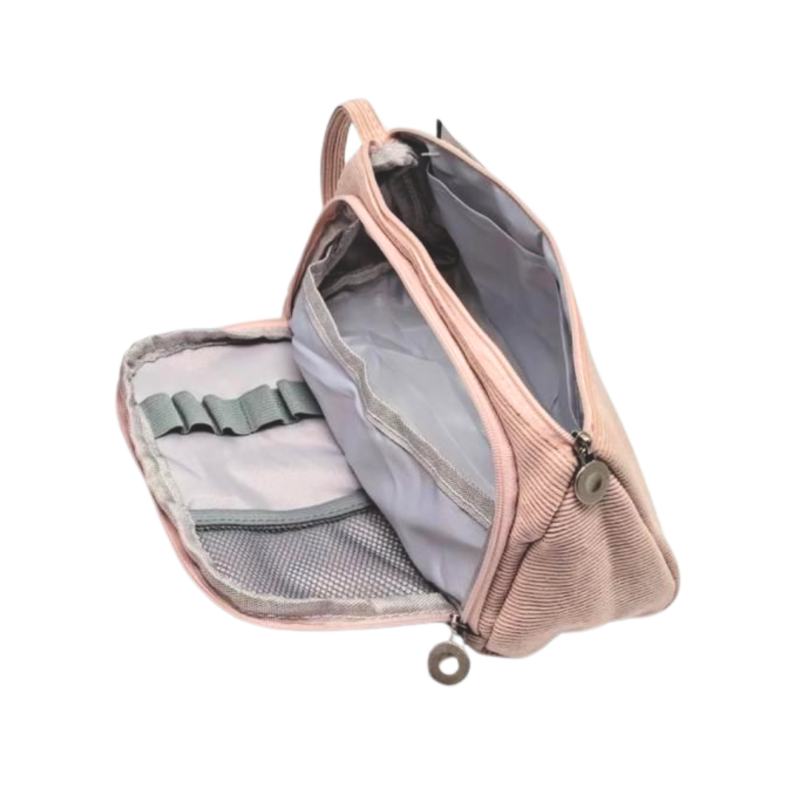 CARTUCHERA DE PANA CON BOLSILLO - CITY GIRL - Imagen 2