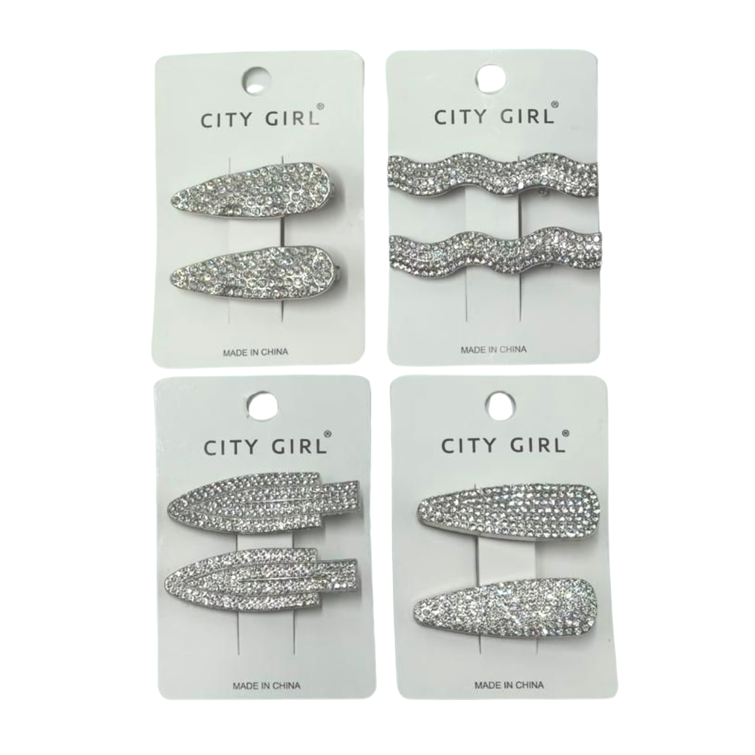 HEBILLAS CON STRASS 2u - CITY GIRL