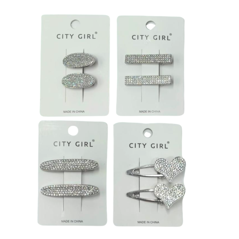 HEBILLAS CON STRASS 2u - CITY GIRL
