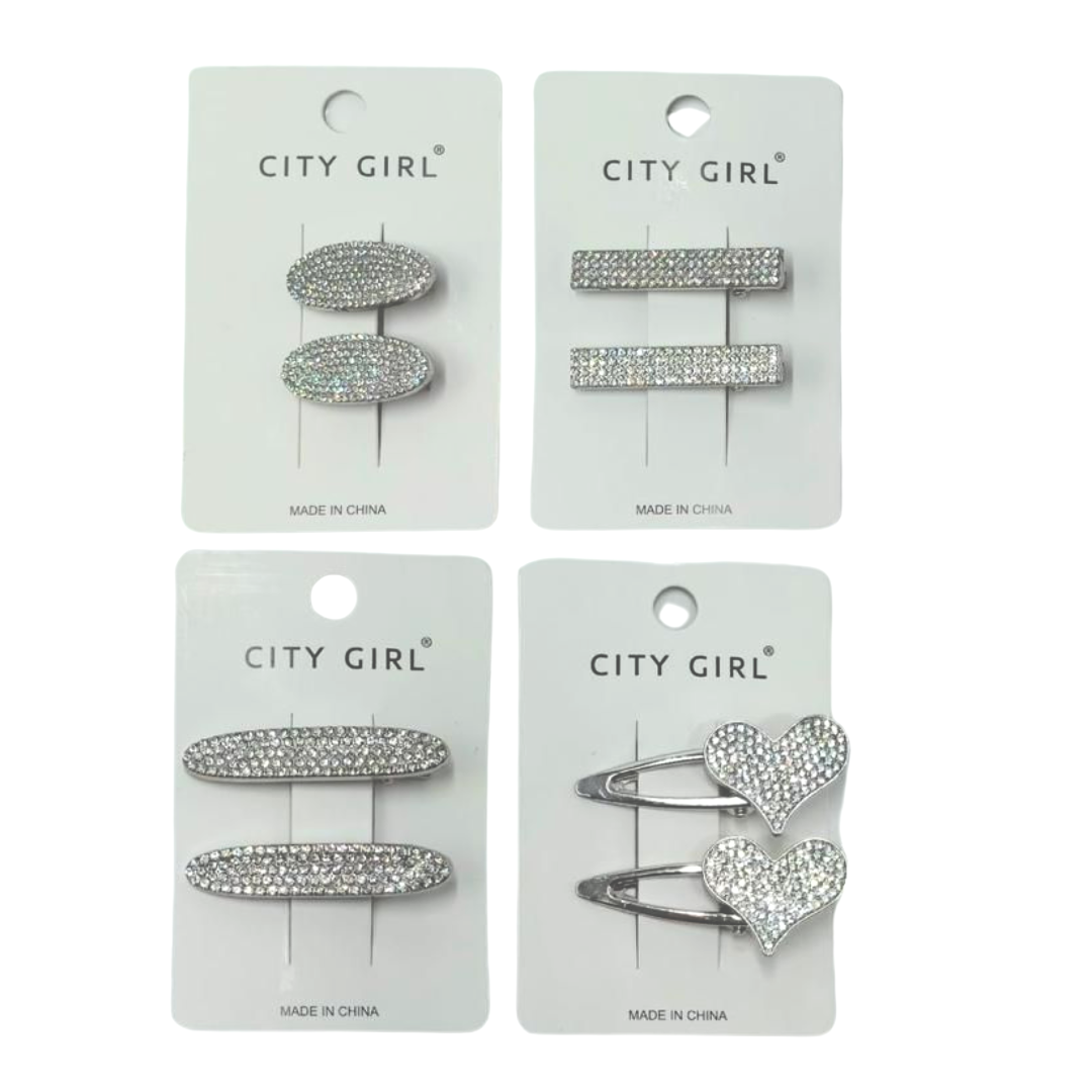 HEBILLAS CON STRASS 2u - CITY GIRL