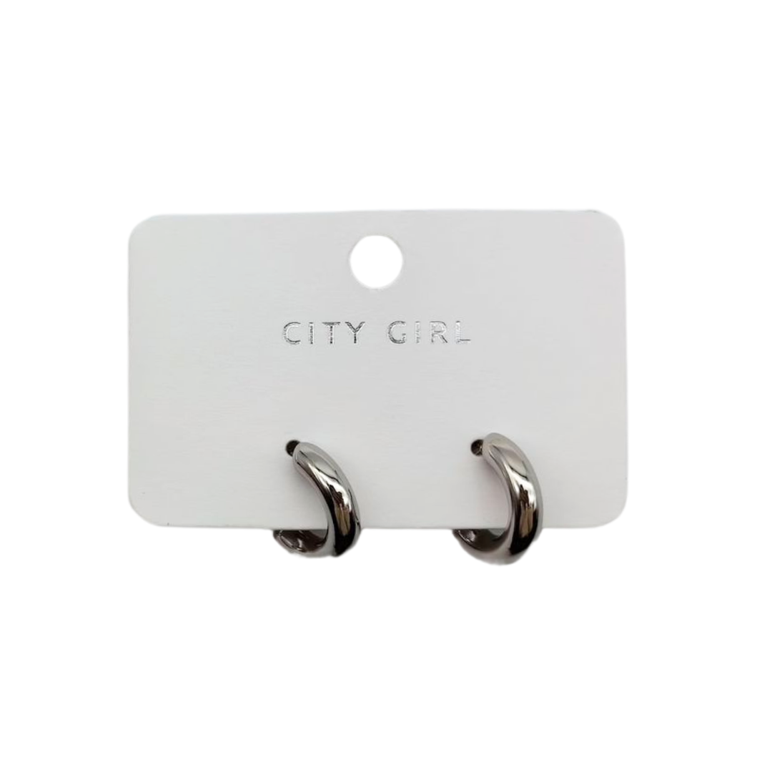 AROS MINI ARGOLLAS ACERO - CITY GIRL