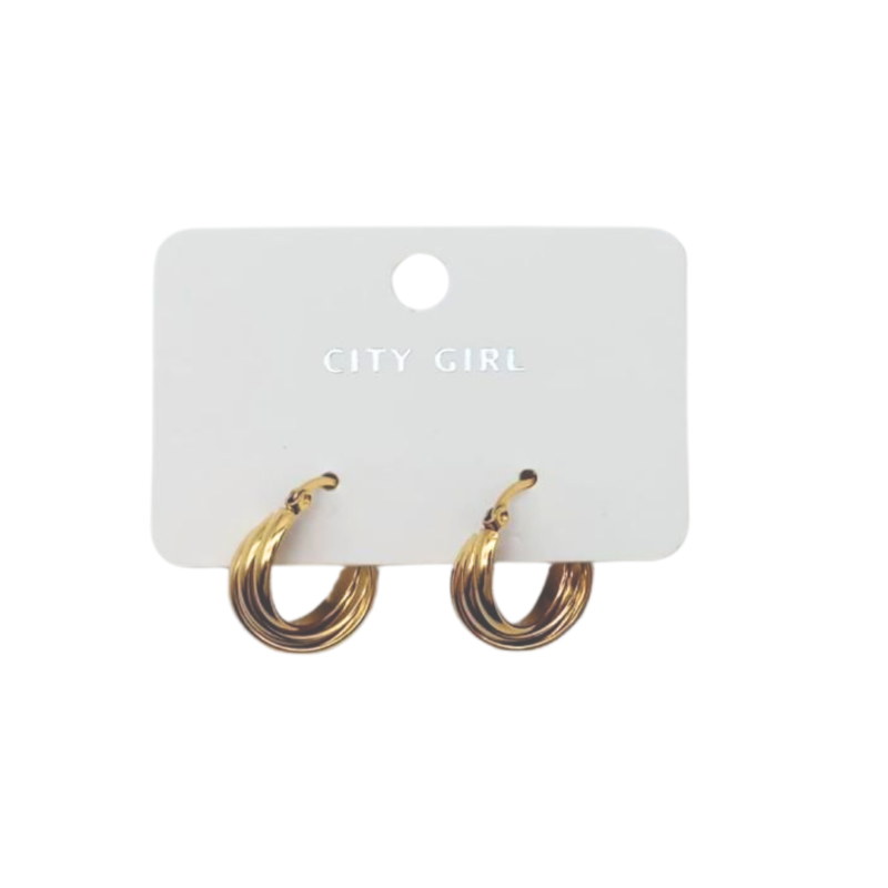 AROS ACERO ARGOLLAS TRIPLE – CITY GIRL