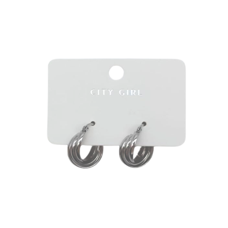 AROS ACERO ARGOLLAS TRIPLE – CITY GIRL
