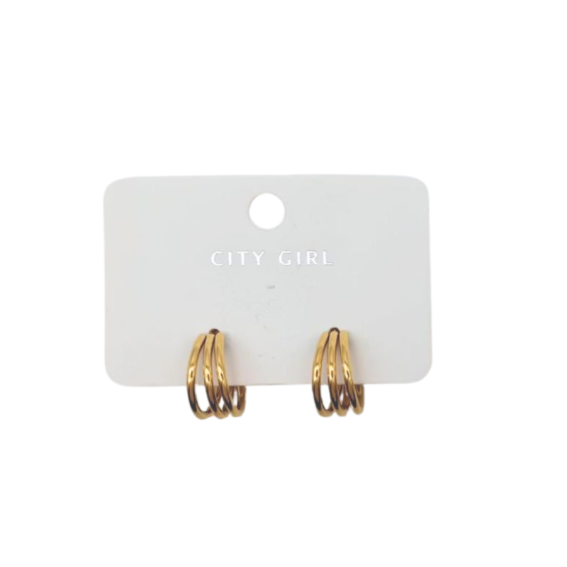 AROS ACERO ARGOLLAS TRIPLE – CITY GIRL