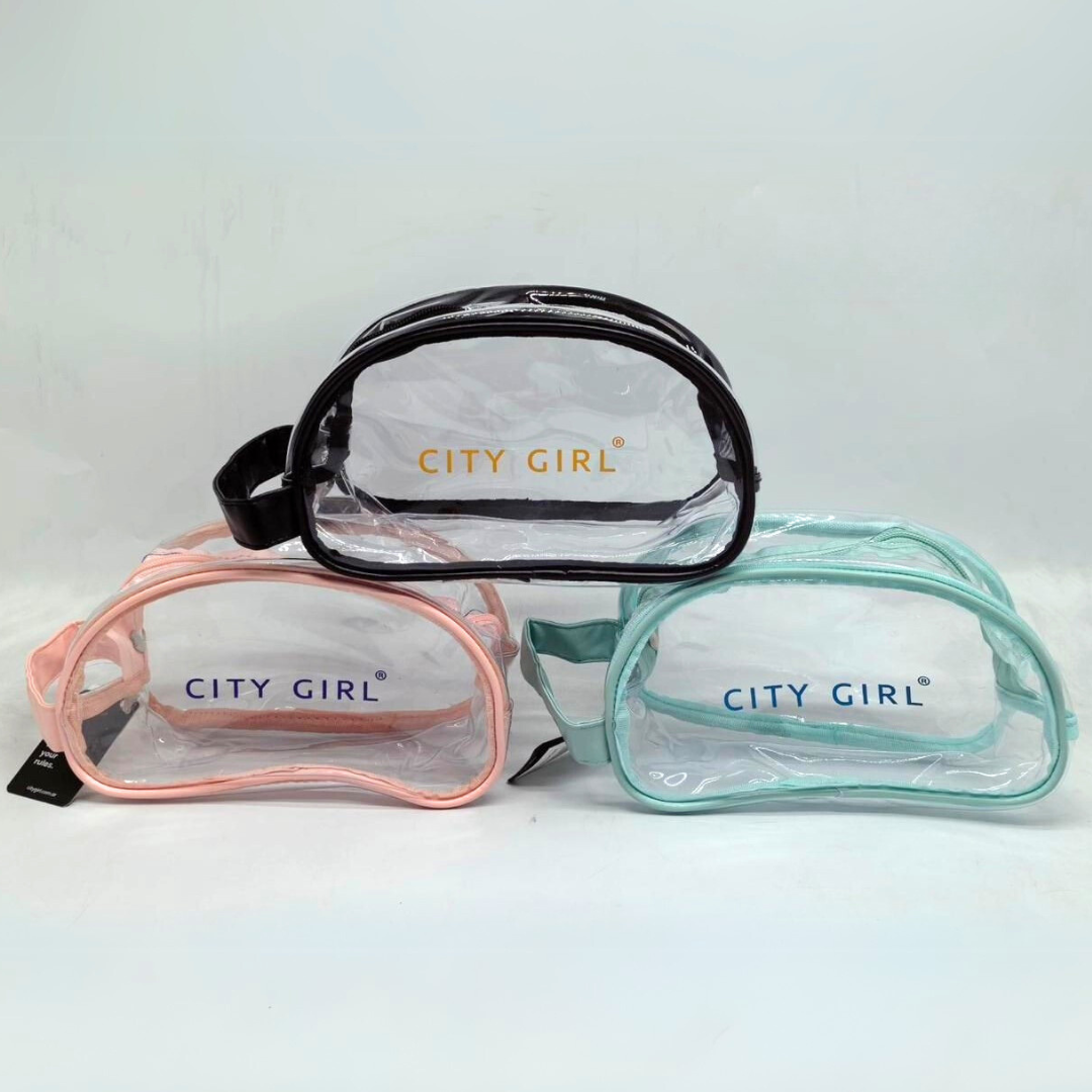 PORTA COSMÉTICOS TRANSPARENTE - CITY GIRL