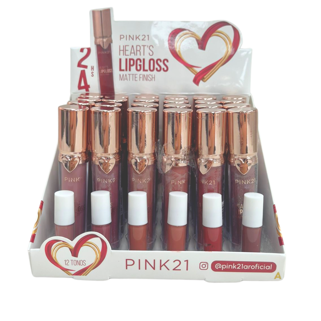 LABIAL MATTE PINK 21 - TONOS NUDE x6