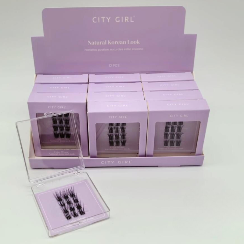 PESTAÑAS POSTIZAS ABANICO 'EDGY WISPE' ESTILO COREANO - CITY GIRL