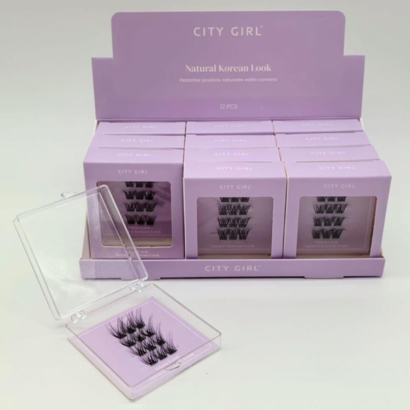 PESTAÑAS POSTIZAS ABANICO 'GLAM LOOK' ESTILO COREANO - CITY GIRL