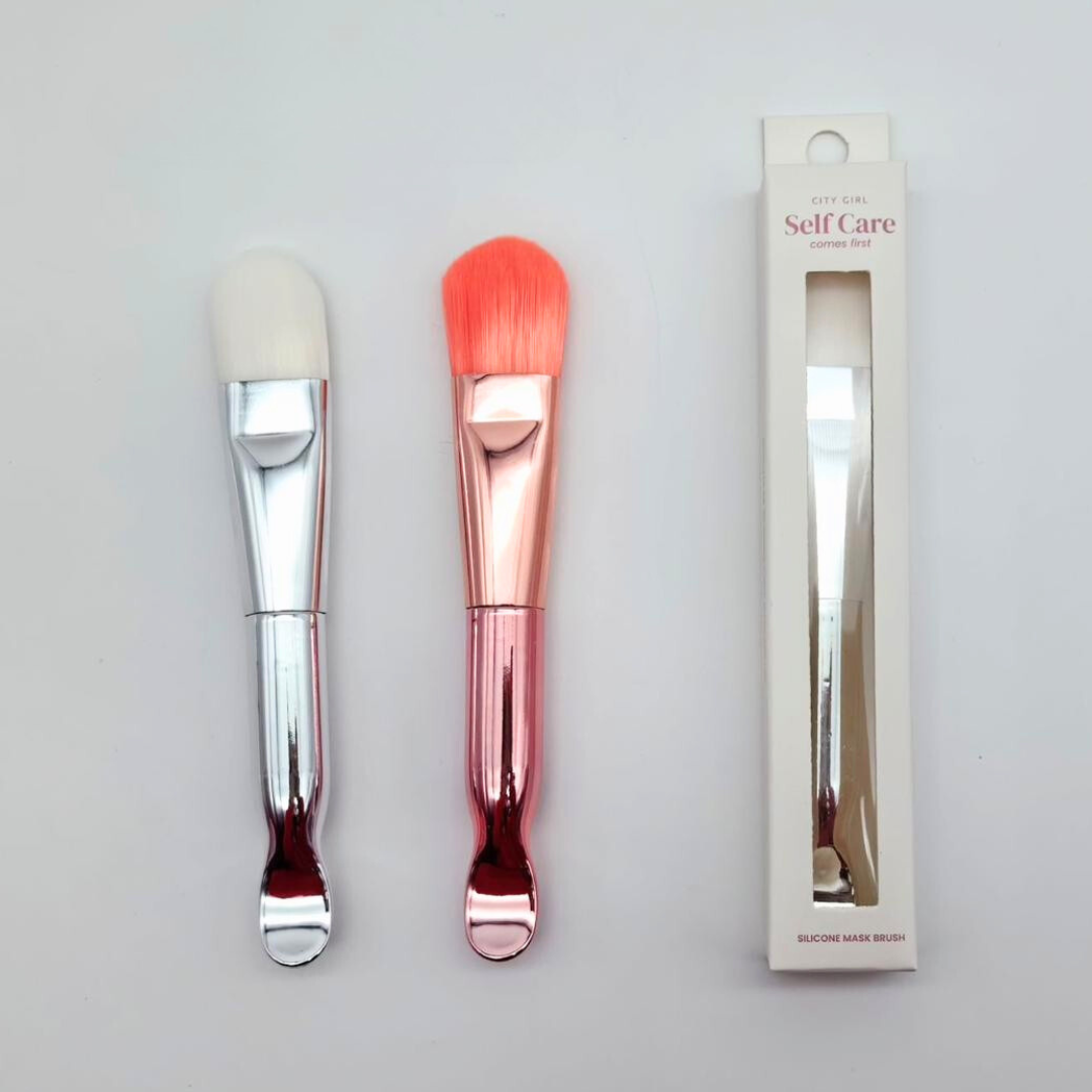 PINCEL / ESPÁTULA CON BROCHA PARA MASCARILLAS DE SILICONA - CITY GIRL