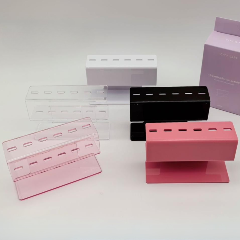 ORGANIZADOR ACRÍLICO PARA 6 PINZAS DE PESTAÑAS - CITY GIRL