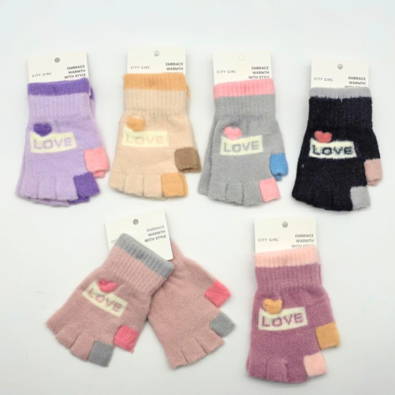 GUANTES MEDIO DEDO PARA NIÑOS - CITY GIRL