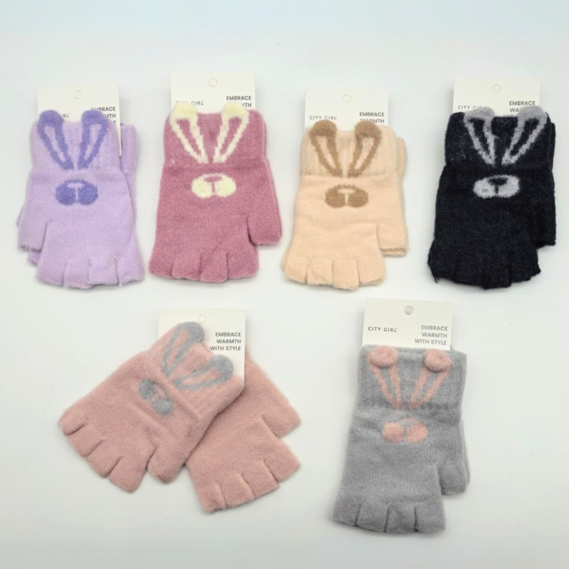 GUANTES MEDIO DEDO PARA NIÑOS - CITY GIRL
