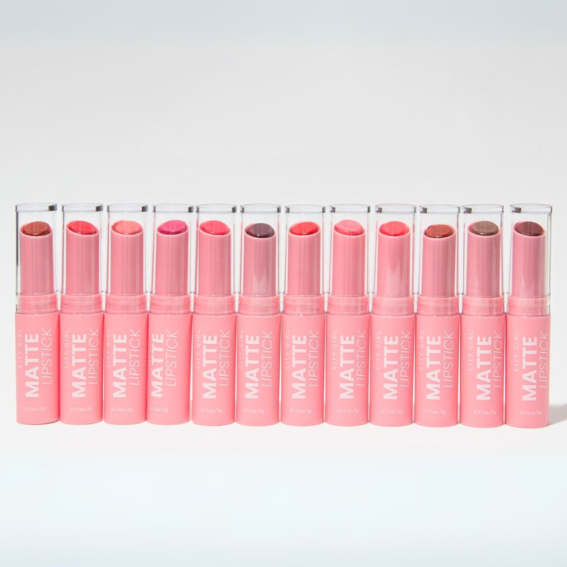 LABIAL EN BARRA MATTE - CAJA CERRADA 24u – CITY GIRL - Imagen 2