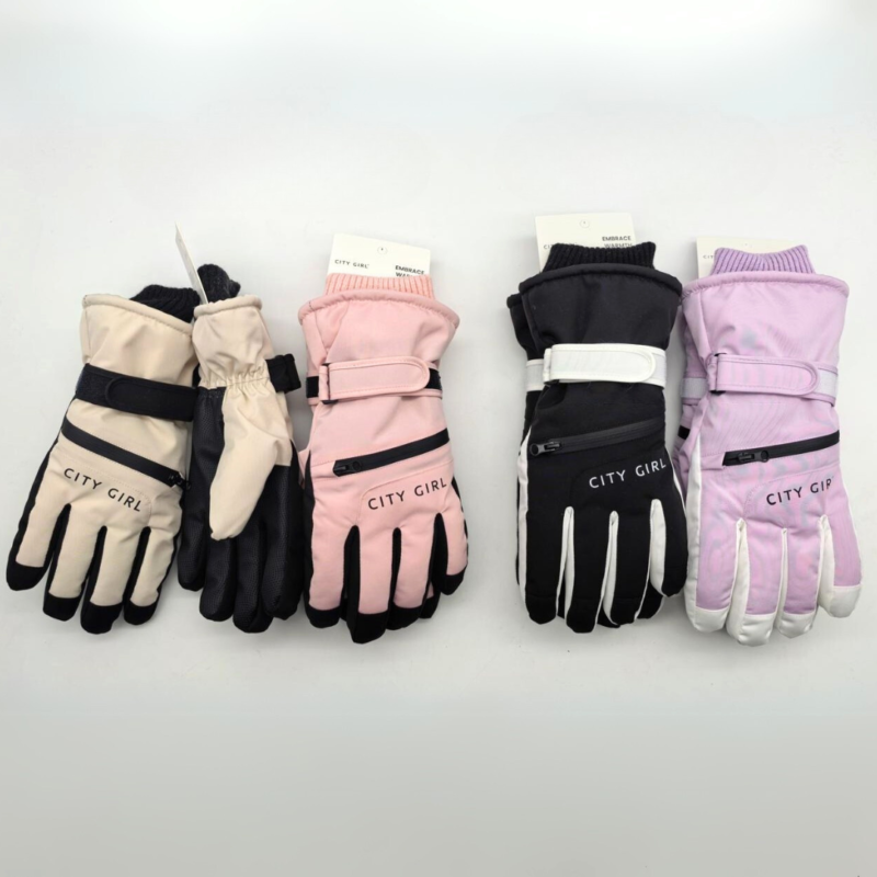 GUANTES DE NIEVE PAQUETE 12 PARES - CITY GIRL