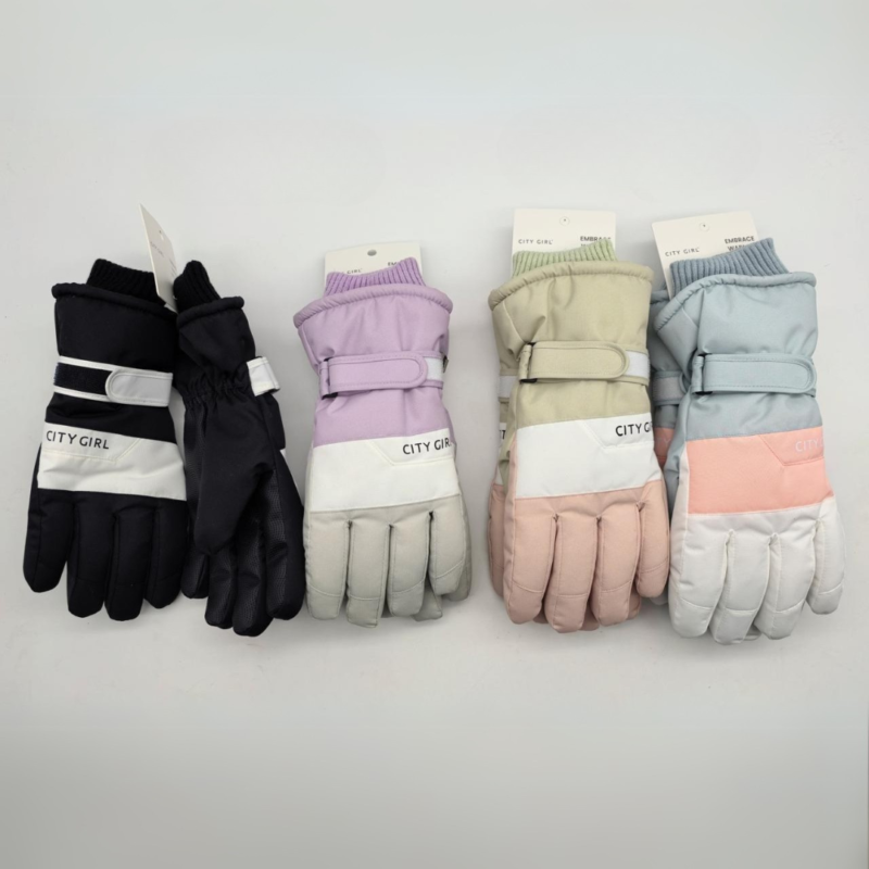 GUANTES DE NIEVE PAQUETE 12 PARES - CITY GIRL