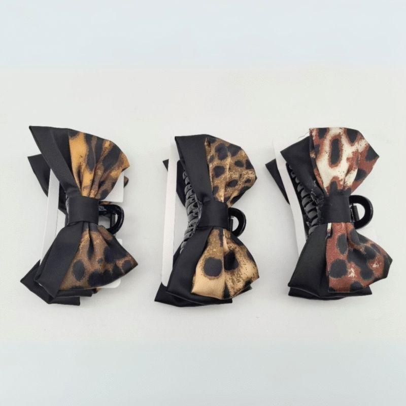 BROCHE CON MOÑO ANIMAL PRINT - CITY GIRL